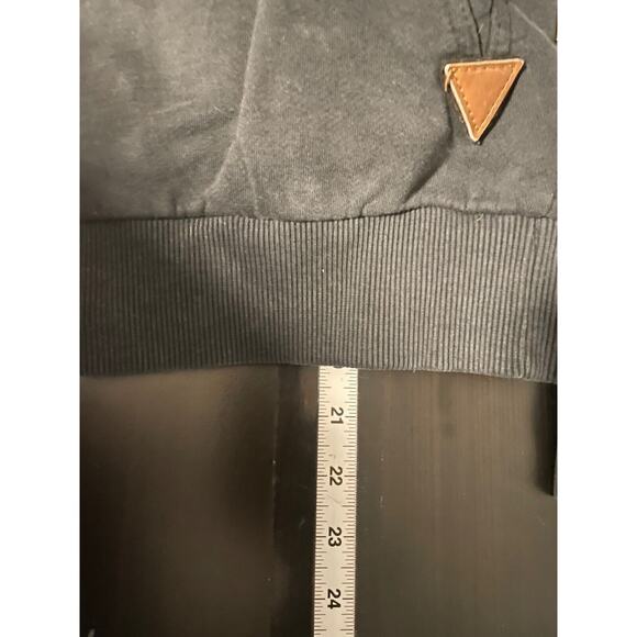 Naketano Womens Hoodie Large Sky Black Pullover Pockets Rope Style Casual READ - Picture 6 of 7